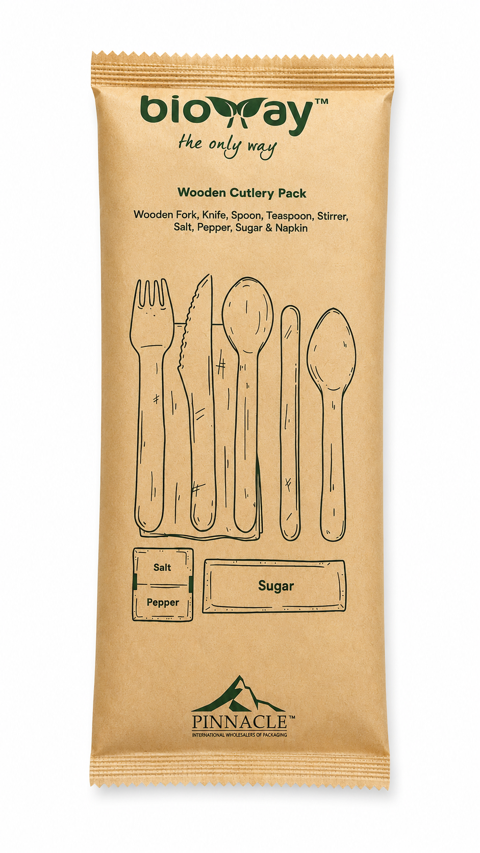 Wooden cutlery Pack of 9-- 300 PCS/Box
