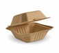 Kraft Sugarcane Clamshell 6*6*1 Compartment