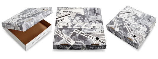 Pizza Box Newsprint 9" 100pk